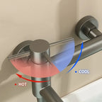 304 Stainless Steel Swivel Bathtub Faucet With Handheld Shower (Wall-Mounted)