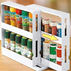 360-Degree Rotating Two-Tier Rust-Resistant Metal Countertop Organizer