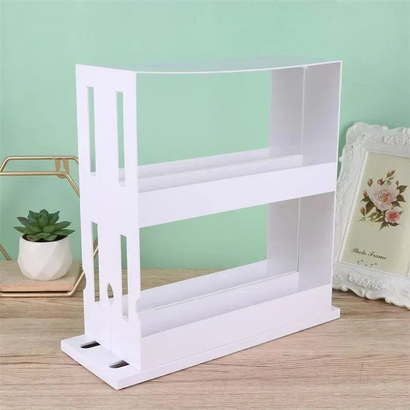 360-Degree Rotating Two-Tier Rust-Resistant Metal Countertop Organizer
