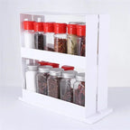 360-Degree Rotating Two-Tier Rust-Resistant Metal Countertop Organizer