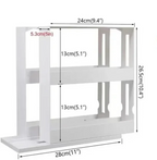 360-Degree Rotating Two-Tier Rust-Resistant Metal Countertop Organizer
