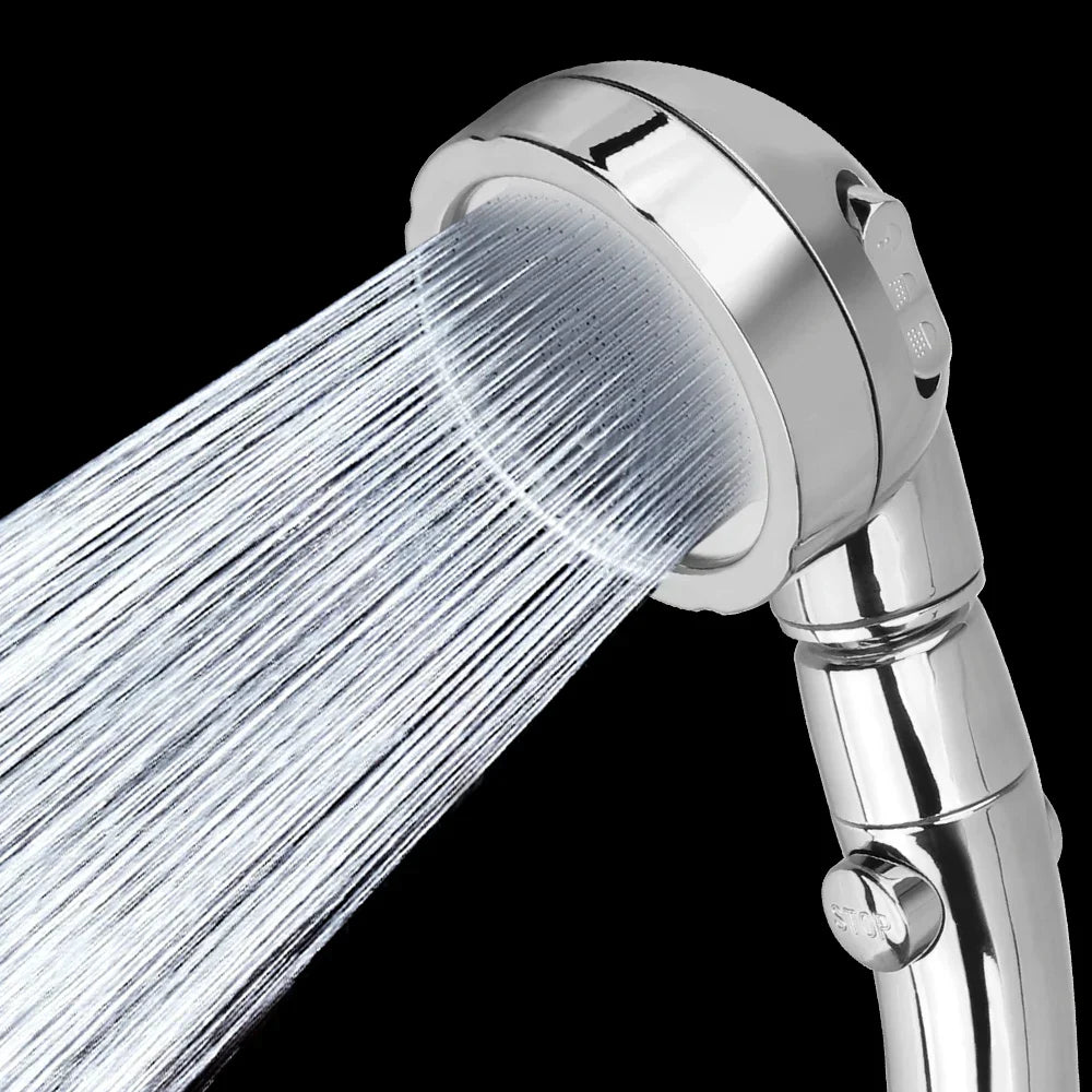360° Rotating 3-Spray Rust-Resistant Handheld Shower Head