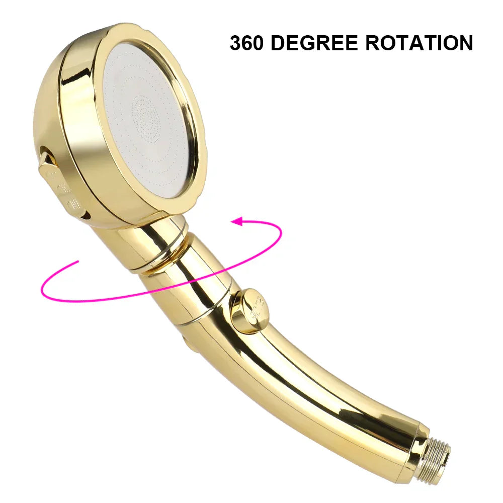 360° Rotating 3-Spray Rust-Resistant Handheld Shower Head