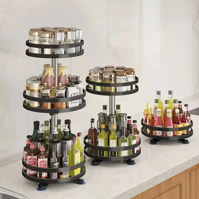 360° Rotating & Non-Slip Spice Rack