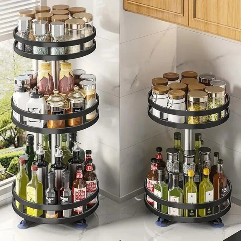 360° Rotating & Non-Slip Spice Rack