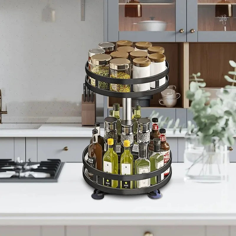 360° Rotating & Non-Slip Spice Rack