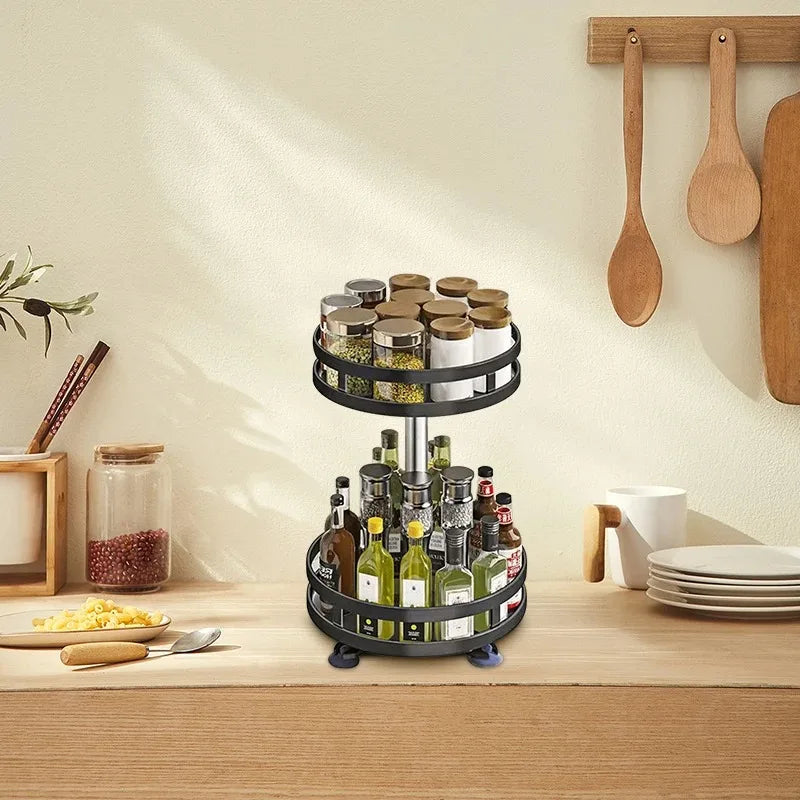 360° Rotating & Non-Slip Spice Rack