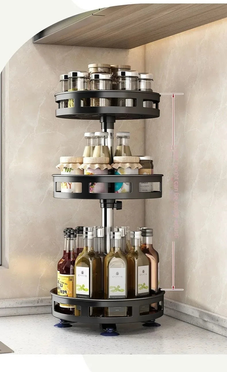 360° Rotating & Non-Slip Spice Rack