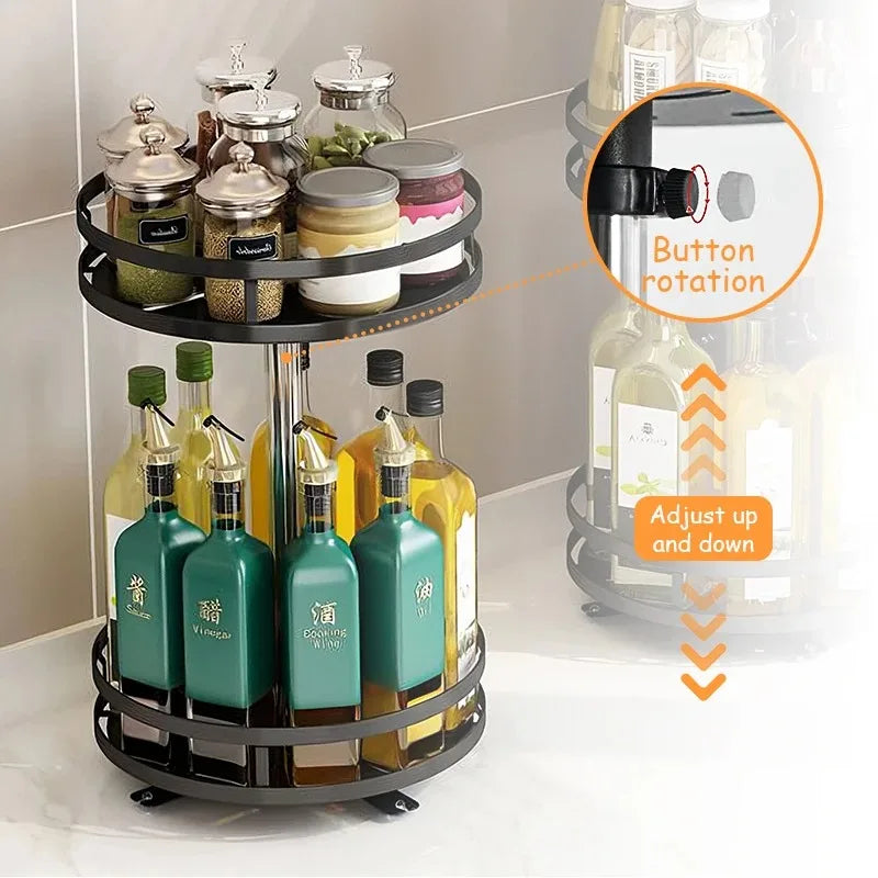 360° Rotating & Non-Slip Spice Rack