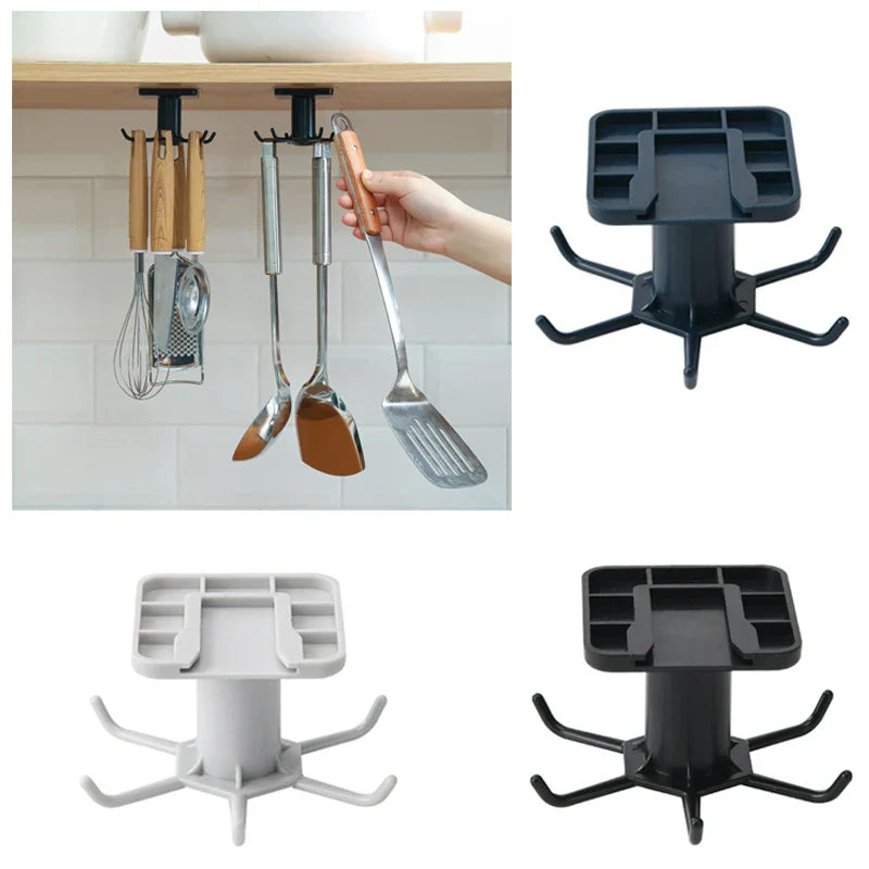 360° Rotating Self-Adhesive Hook Organizer