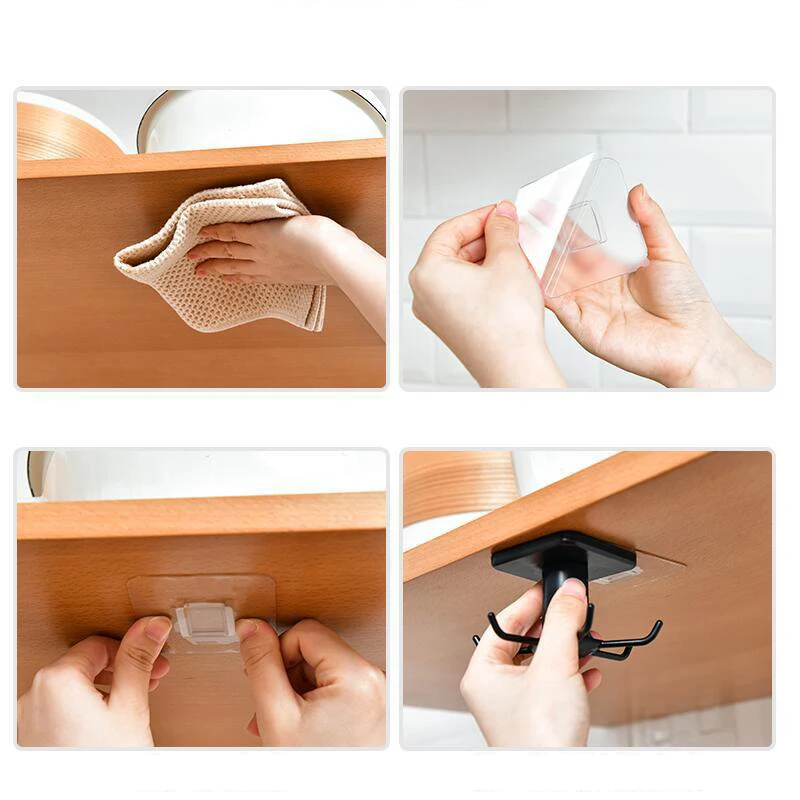 360° Rotating Self-Adhesive Hook Organizer