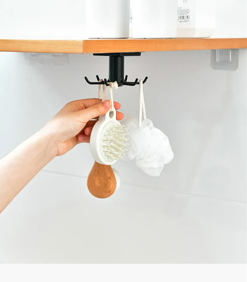 360° Rotating Self-Adhesive Hook Organizer