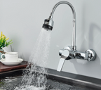 360° Rotating Wall-Mounted Kitchen Faucet (Dual Spray)