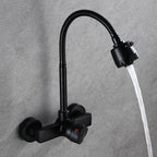 360° Rotating Wall-Mounted Kitchen Faucet (Dual Spray)