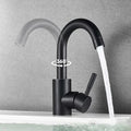 360° Swivel 304 Stainless Steel Black Nickel Bathroom Faucet (Deck-Mounted)