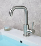 360° Swivel 304 Stainless Steel Black Nickel Bathroom Faucet (Deck-Mounted)