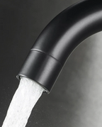 360° Swivel 304 Stainless Steel Black Nickel Bathroom Faucet (Deck-Mounted)