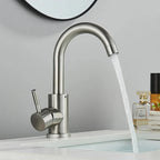 360° Swivel 304 Stainless Steel Black Nickel Bathroom Faucet (Deck-Mounted)