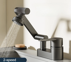 360° Swivel Dual-Handle Ceramic Valve Bathroom Faucet
