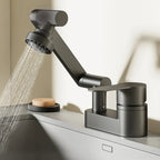 360° Swivel Dual-Handle Ceramic Valve Bathroom Faucet