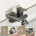 360° Swivel Dual-Handle Ceramic Valve Bathroom Faucet