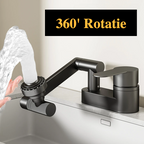 360° Swivel Dual-Handle Ceramic Valve Bathroom Faucet