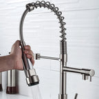 360° Swivel Dual-Spray & Shut-Off Faucet Attachment (Universal Fit)