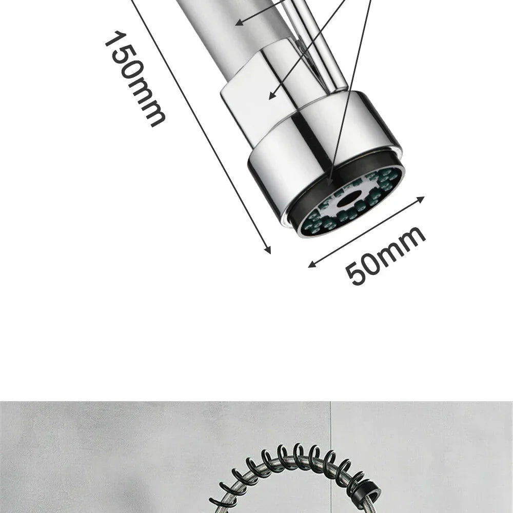 360° Swivel Dual-Spray & Shut-Off Faucet Attachment (Universal Fit)