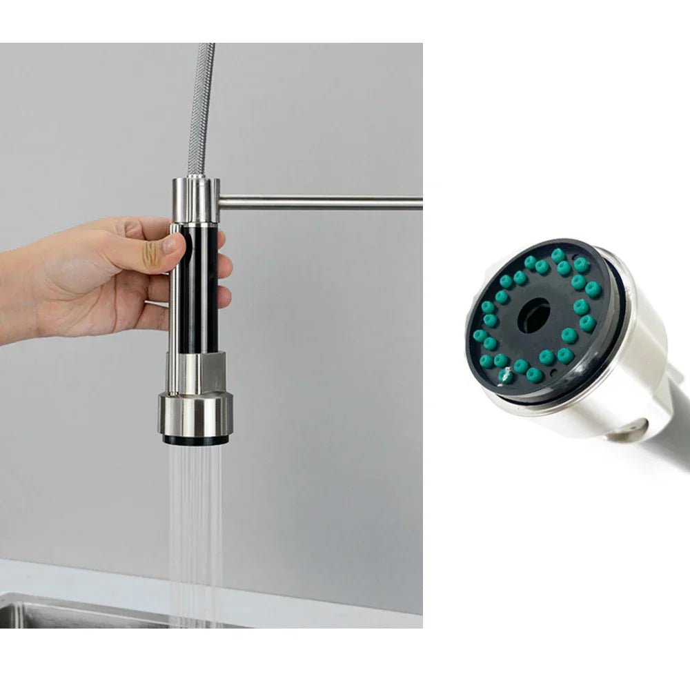 360° Swivel Dual-Spray & Shut-Off Faucet Attachment (Universal Fit)