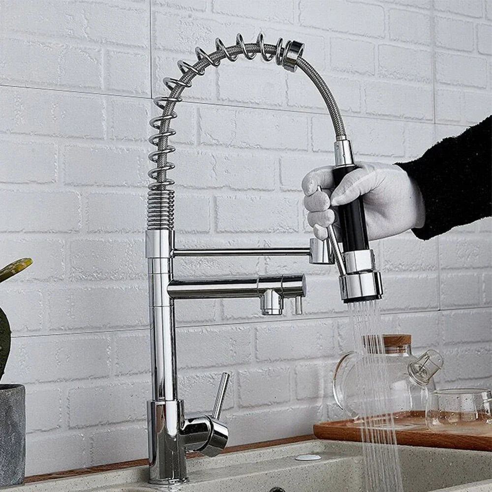 360° Swivel Dual-Spray & Shut-Off Faucet Attachment (Universal Fit)