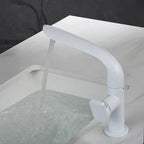 360° Swivel Single-Handle Solid Brass Bathroom Sink Faucet