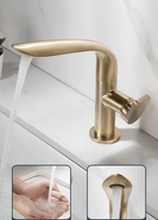 360° Swivel Single-Handle Solid Brass Bathroom Sink Faucet
