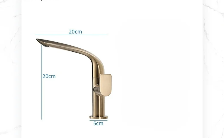 360° Swivel Single-Handle Solid Brass Bathroom Sink Faucet