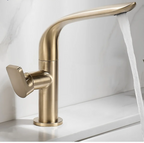 360° Swivel Single-Handle Solid Brass Bathroom Sink Faucet