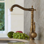 360° Swivel Solid Brass Drip-Free Faucet (Antique Brass Finish)
