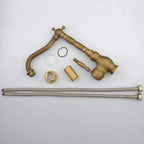 360° Swivel Solid Brass Drip-Free Faucet (Antique Brass Finish)