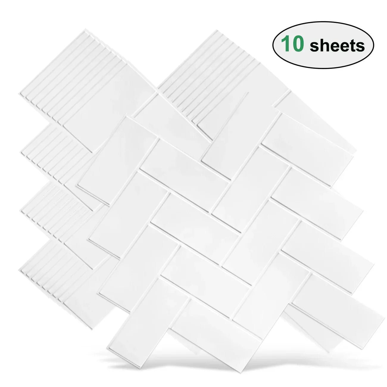 3D Textured Peel & Stick Wall Tiles (Set of 10)