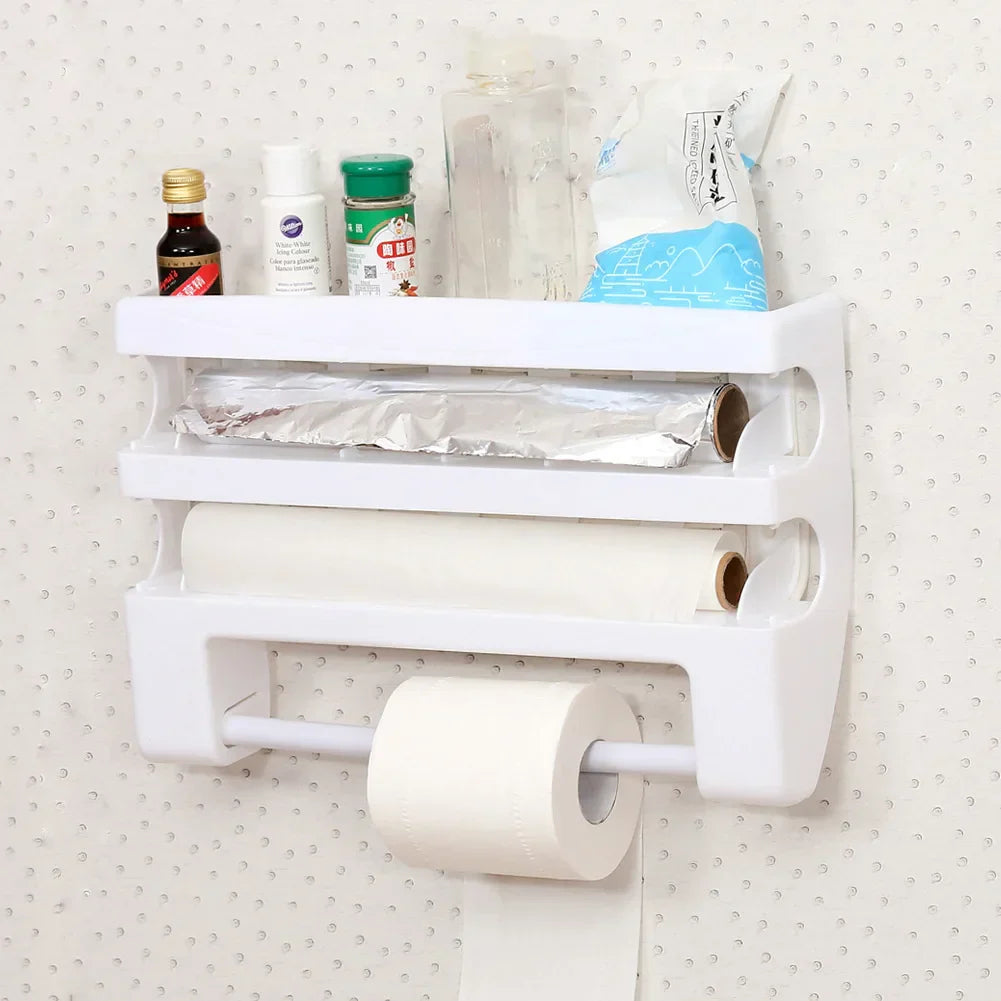 4-In-1 Self-Adhesive Wall-Mount Organizer