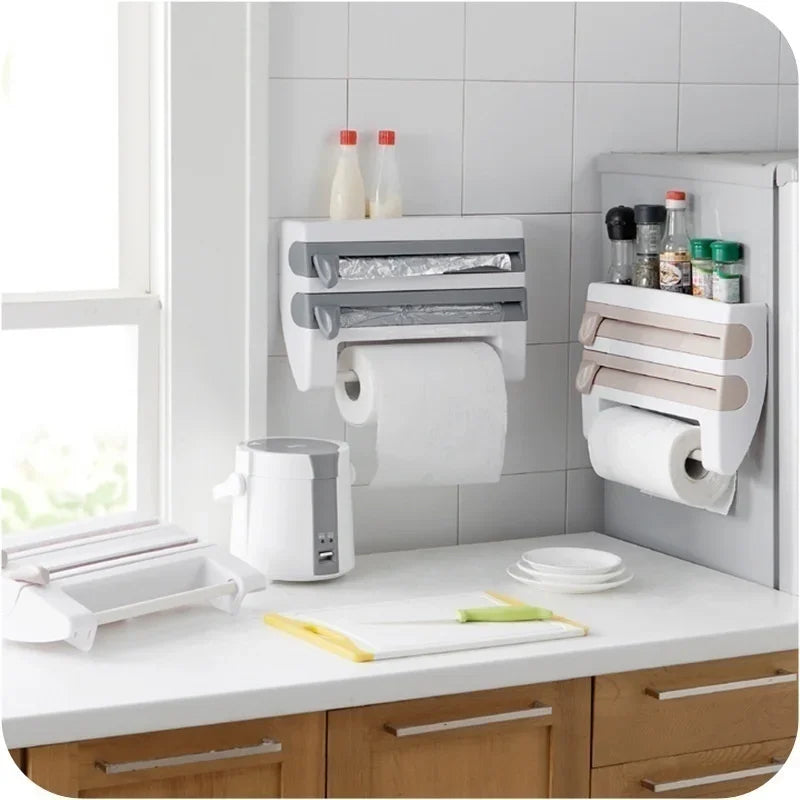 4-In-1 Self-Adhesive Wall-Mount Organizer