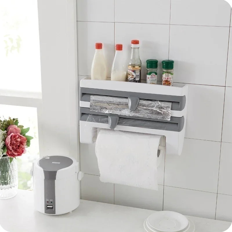 4-In-1 Self-Adhesive Wall-Mount Organizer