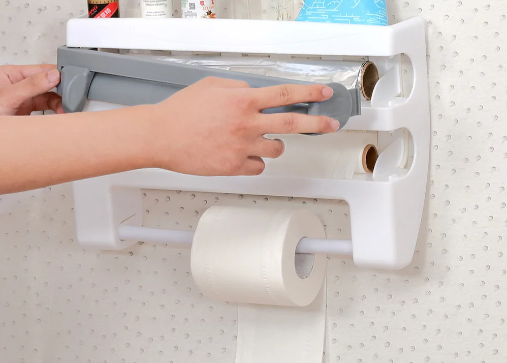 4-In-1 Self-Adhesive Wall-Mount Organizer