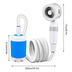 4000mAh Rechargeable Cordless Portable Shower