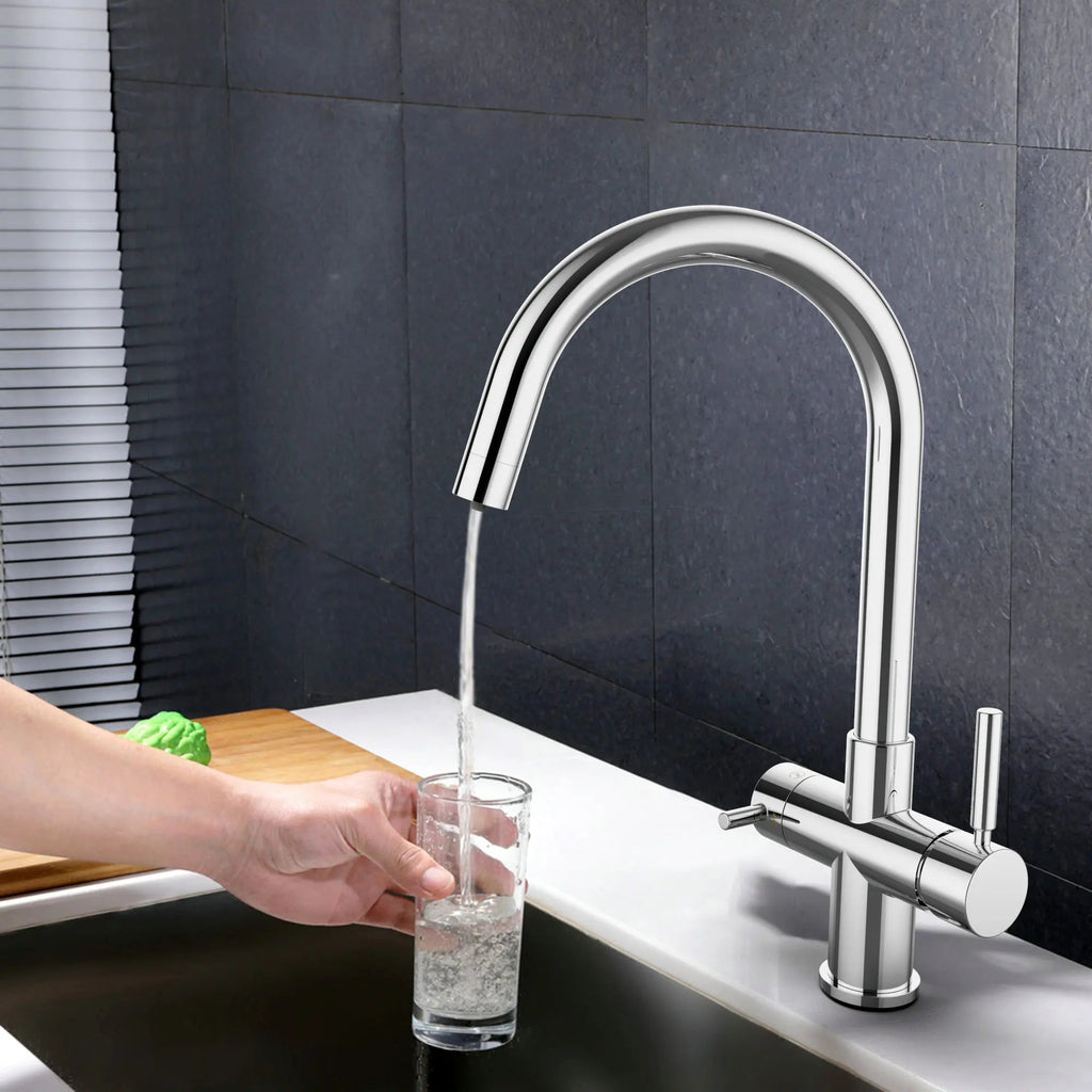 5-Way Filtered Solid Brass Kitchen Faucet