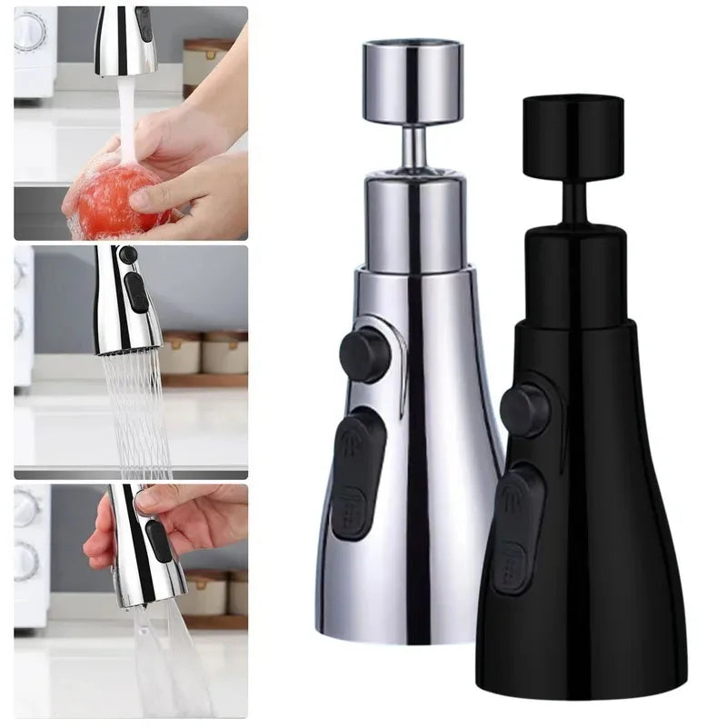 720° Swivel 3-Mode Silicone Faucet Aerator