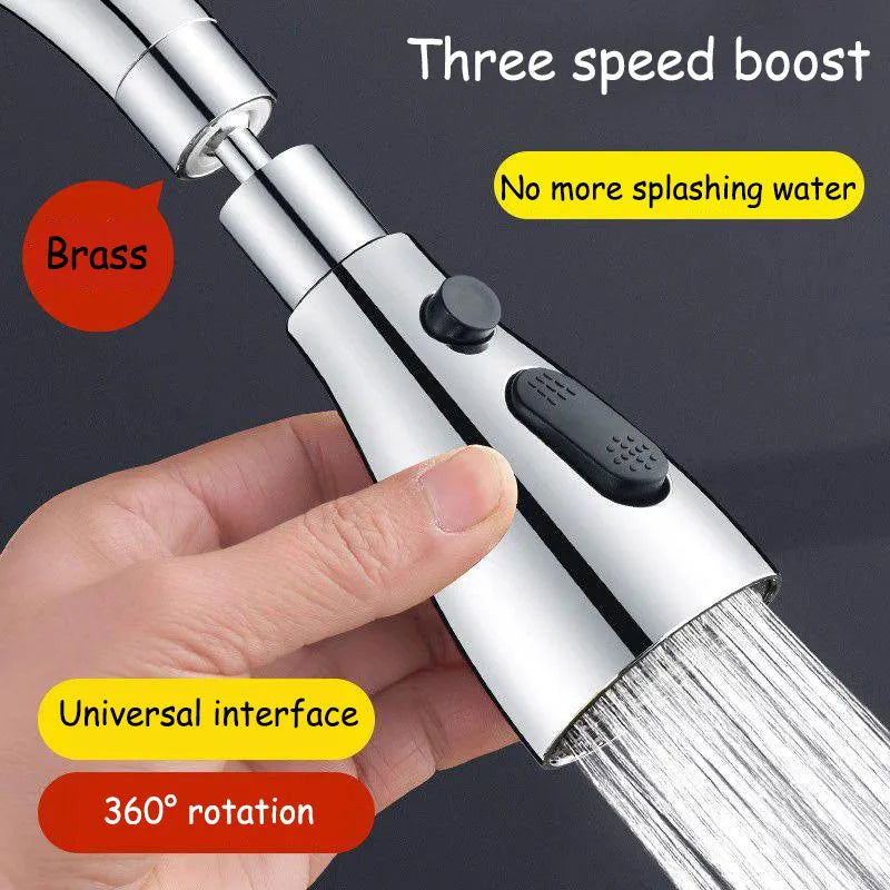 720° Swivel 3-Mode Silicone Faucet Aerator