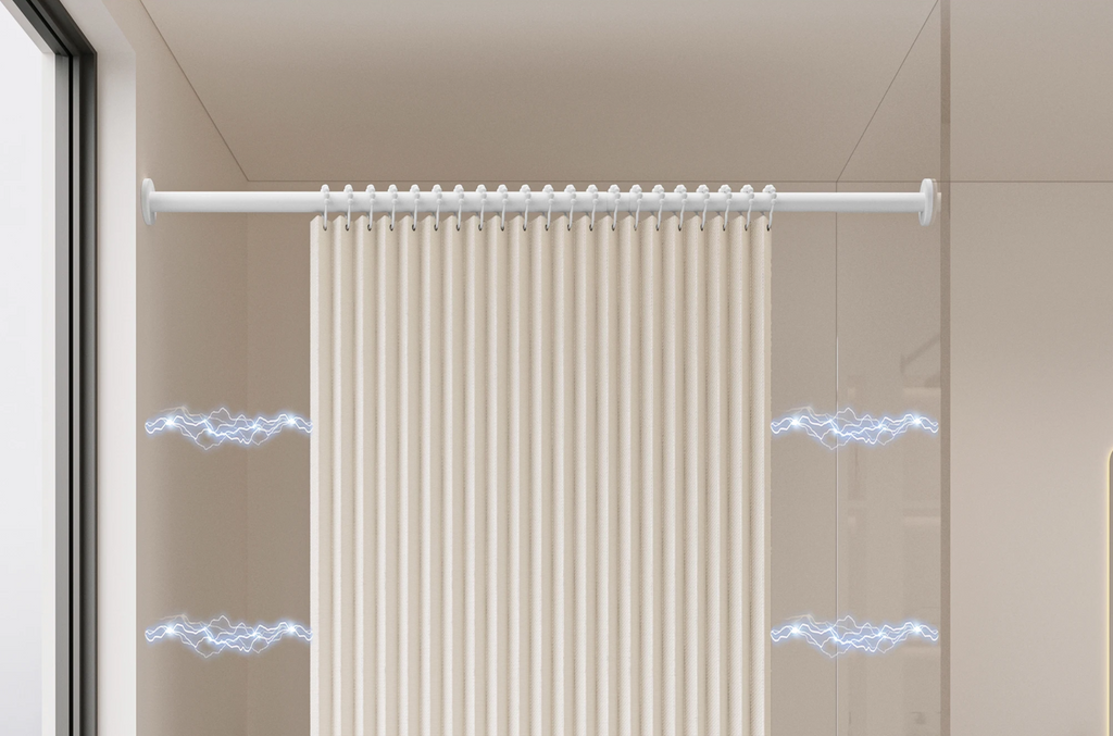 Accordion-Fold Waterproof Shower Curtain (Magnetic Closure)
