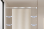 Accordion-Fold Waterproof Shower Curtain (Magnetic Closure)