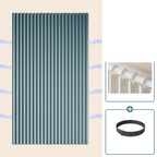 Accordion-Fold Waterproof Shower Curtain (Magnetic Closure)