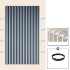 Accordion-Fold Waterproof Shower Curtain (Magnetic Closure)