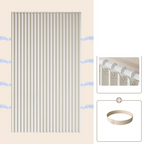 Accordion-Fold Waterproof Shower Curtain (Magnetic Closure)